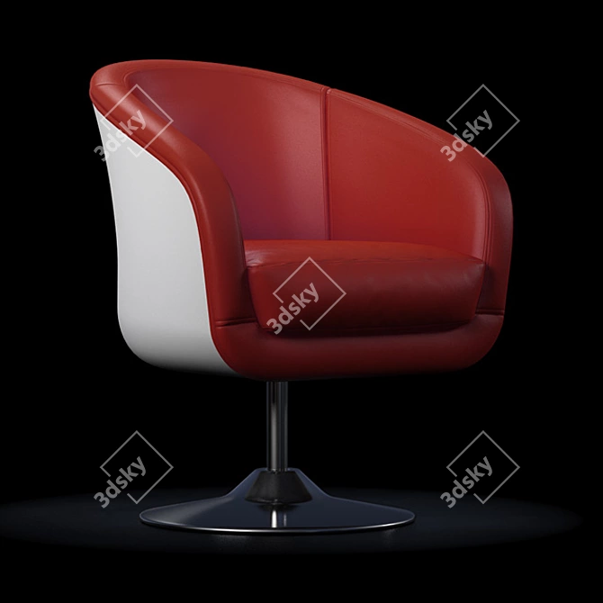 Stylish Deisy Red Design Chair 3D model image 1