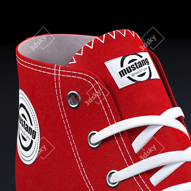 Classic Mustang Sneakers 3D model image 3