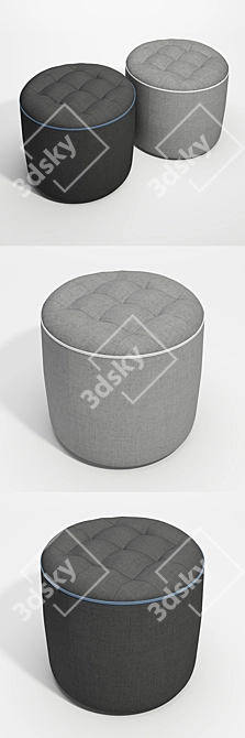 BOLIA Tuckln Pouf - Versatile & Stylish Seating 3D model image 1