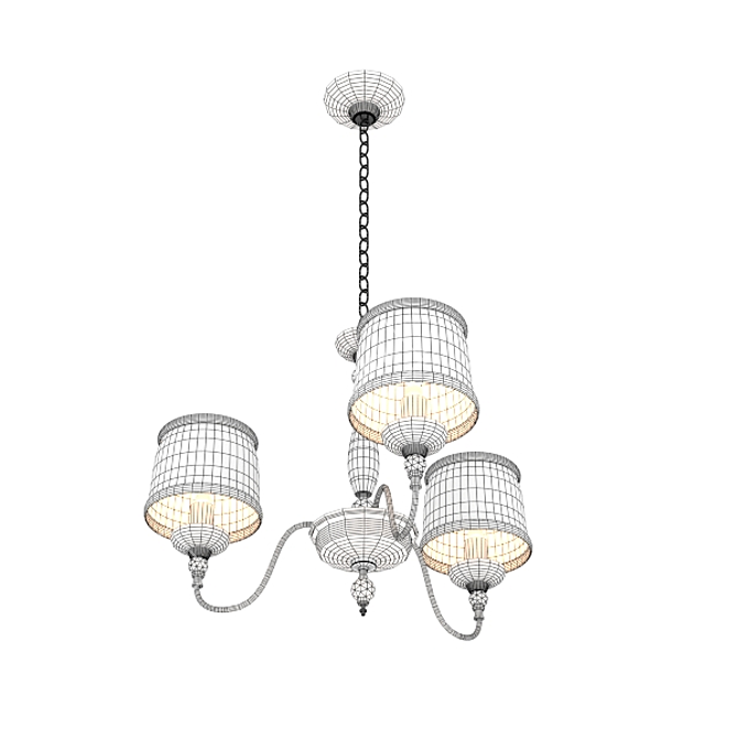 Classic Porcelain Chandelier 3D model image 2