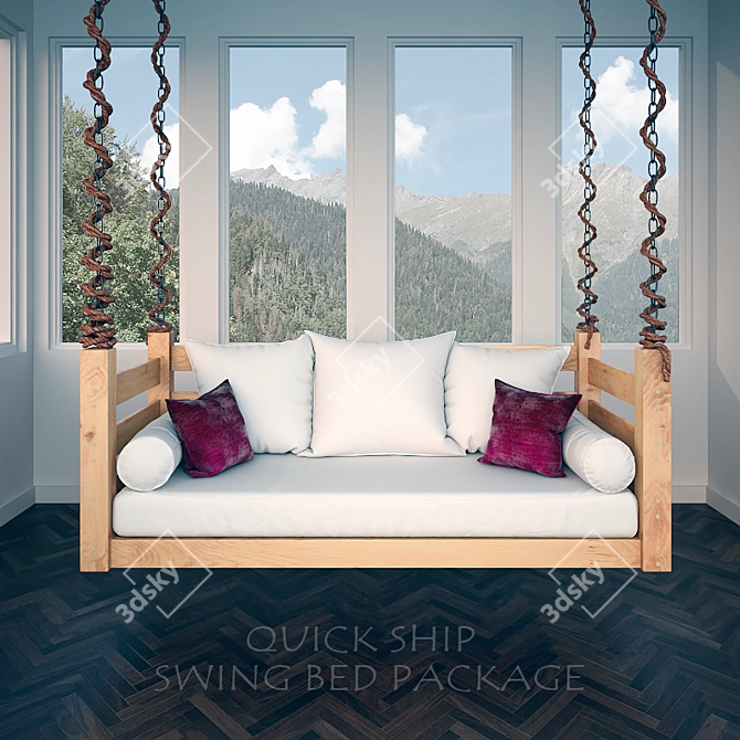 "Versatile Swing Bed Package - Quick Delivery! 3D model image 1
