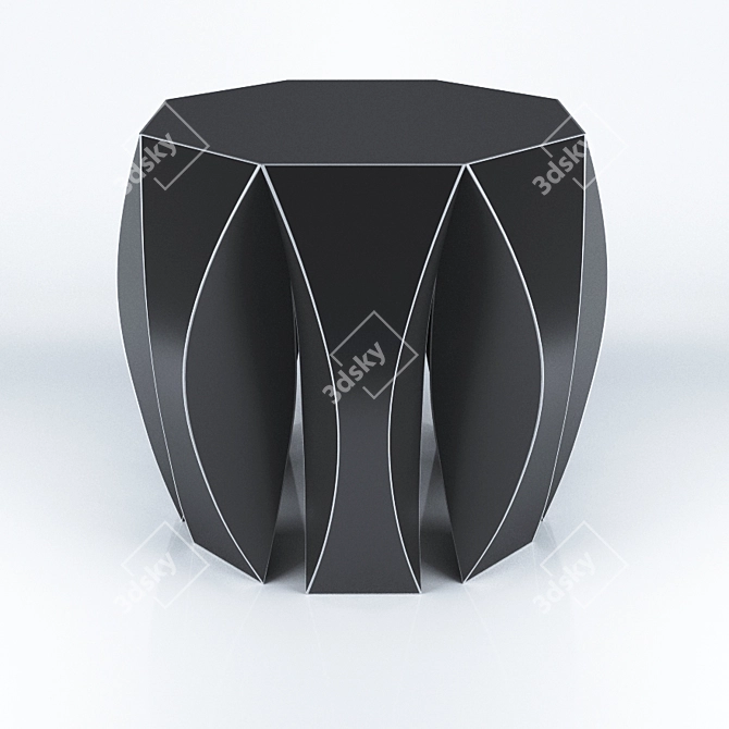 Cozy Seat: Nook Stool 3D model image 1