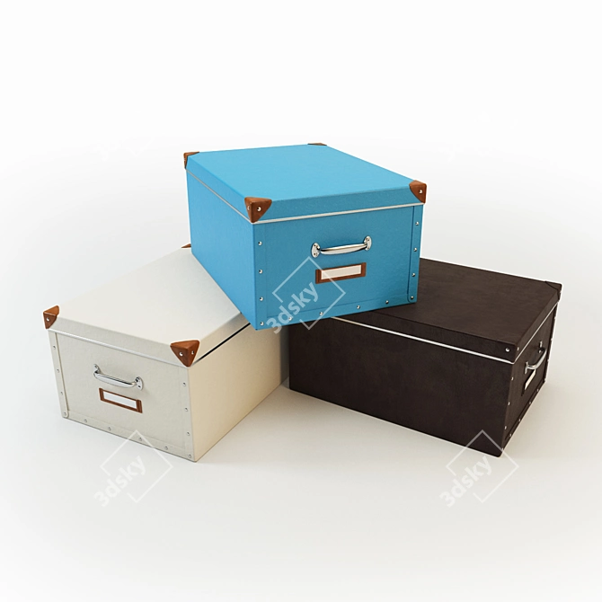 Fjell Box: Stylish Storage Solution 3D model image 1