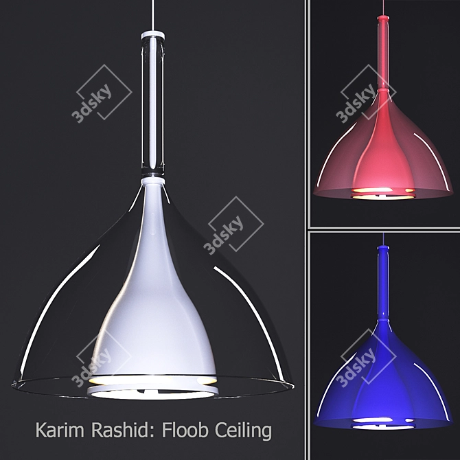 Futuristic LED Chandelier | Floob Ceiling 3D model image 1