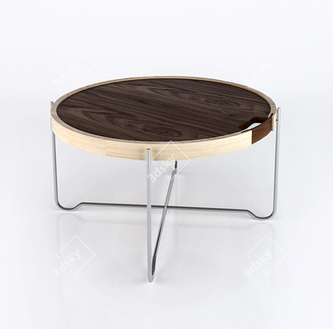 Stylish Table-Tray for Chic Living 3D model image 1