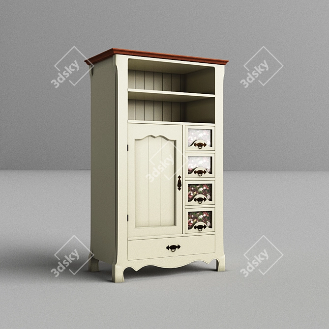 Belfan Cupboard: Stylish Storage Solution 3D model image 1