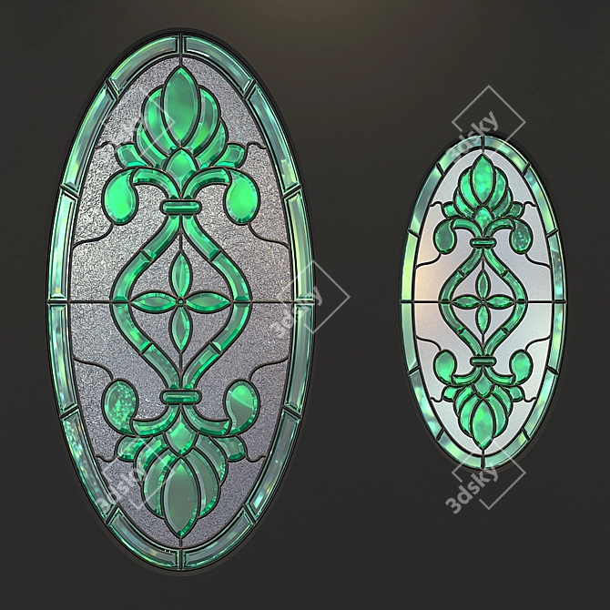 Gorgeous Stained Glass Set - Perfect for Doors and Windows 3D model image 3