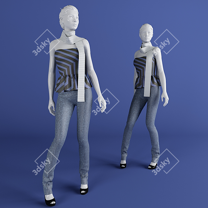 Stylish Maneken for Fashion Display 3D model image 1