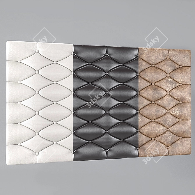 Soft Wall Panel with 3 Varieties of Leather | Max 2014, OBJ Files 3D model image 2