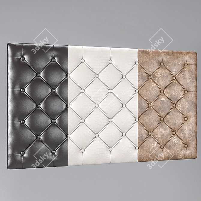 Soft Wall Panel with 3 Varieties of Leather | Max 2014, OBJ Files 3D model image 3