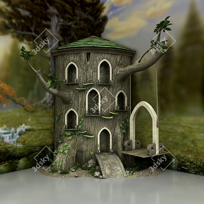 Enchanting Elf Dwelling 3D model image 1