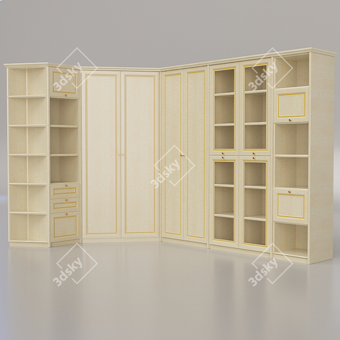 Versatile Modular Children's Cabinet 3D model image 3