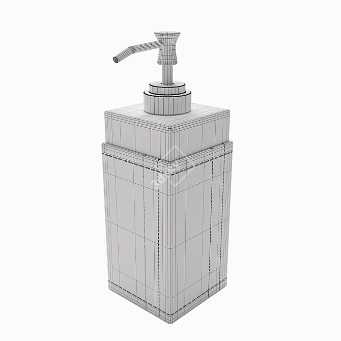 Crafted Beechwood Lotion Pump 3D model image 3