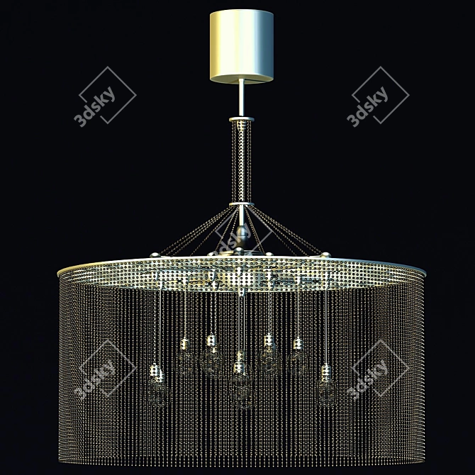 Elegant Ngoma Drum Chandelier 3D model image 1