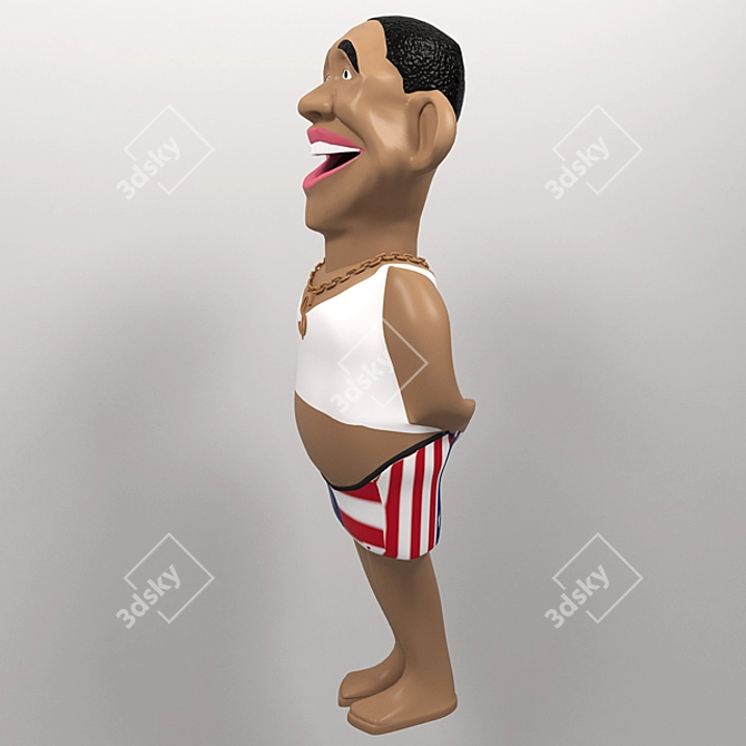 Obama Doll: 36 cm Size 3D model image 2