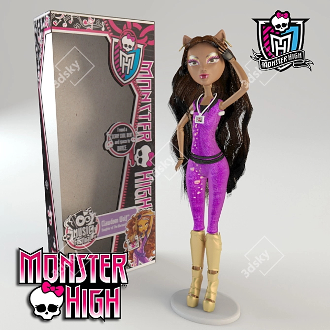 Claudine Wolfe Monster High Doll 3D model image 1