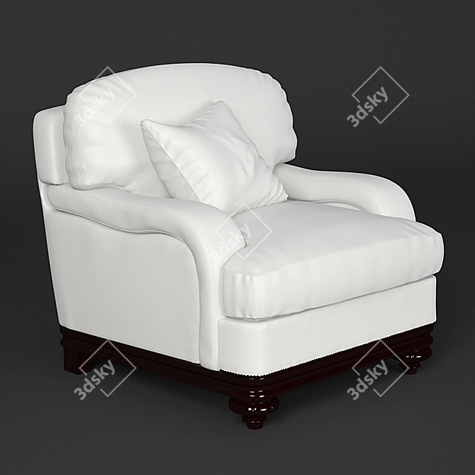 Luxury Thomasville Armchair 3D model image 2