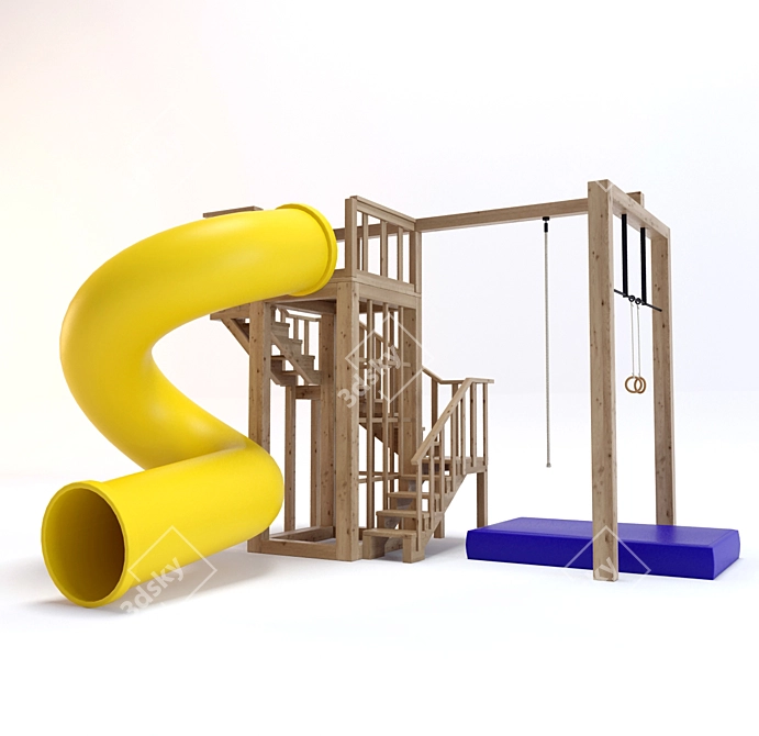 FunSlide: Kids' Favorite Playground 3D model image 1