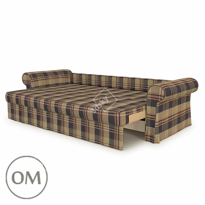 Countryside Style Sofa Bed 3D model image 2