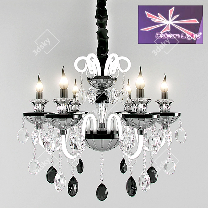 Elegant Odeon Chandelier 3D model image 1