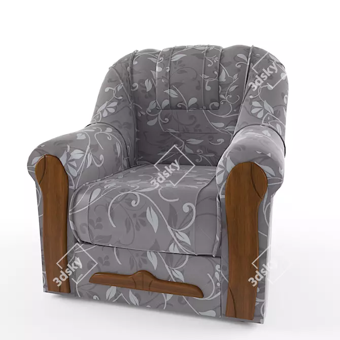 Vintage Comfort: Classic Armchair 3D model image 1