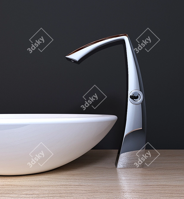 Italian-made Arche 3M2412.CR: Elegant Tall Faucet 3D model image 1