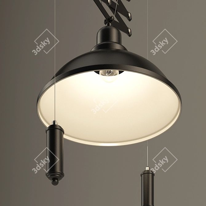 Folding Balance Pendant Lamp 3D model image 2