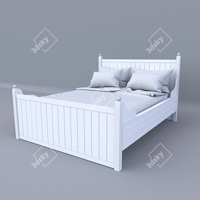 IKEA Gurdal Bed Frame: Sleek Design & Cozy Comfort 3D model image 2