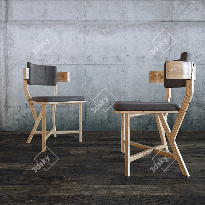 Versatile Plywood Chair | Exceptional Interiors 3D model image 1