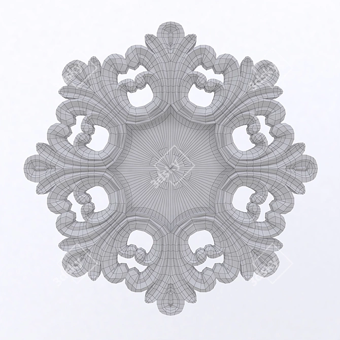 Classic Wall Mirror 3D model image 3