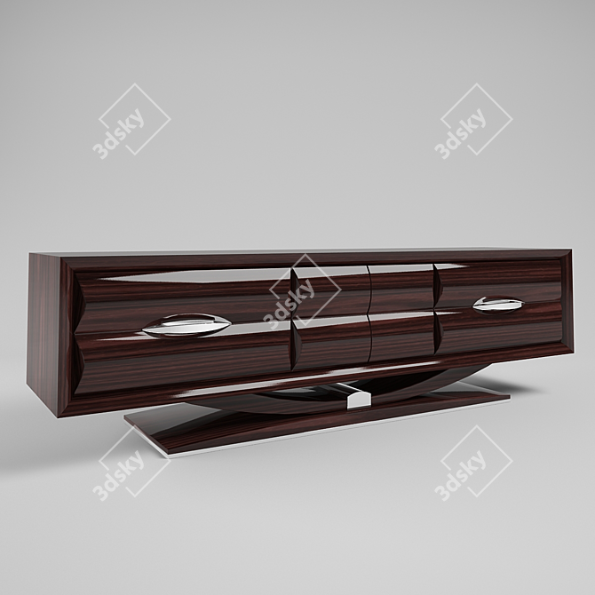 Classic Style TV Stand - JendyCarlo Lucky 3D model image 1