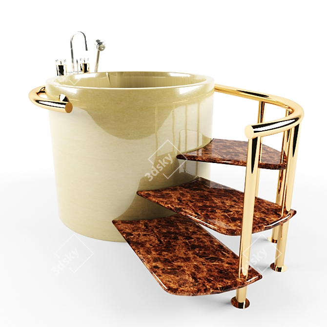 Classic Bathroom Set 3D model image 1