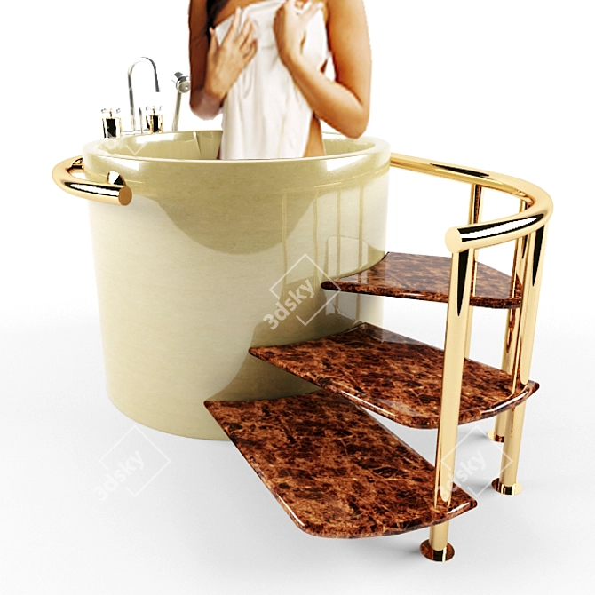 Classic Bathroom Set 3D model image 2