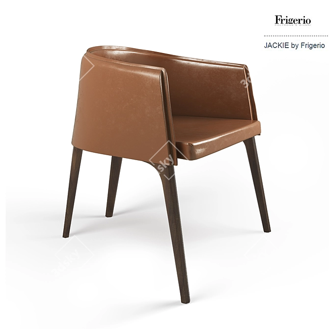 Frigerio Jackie Leather Chair 3D model image 1