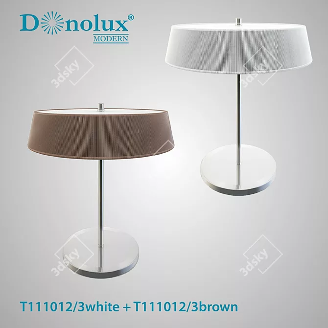 Donolux T111012/3 Table Lamp: Chrome Finish, 3 Bulbs, 400mm Diameter 3D model image 1