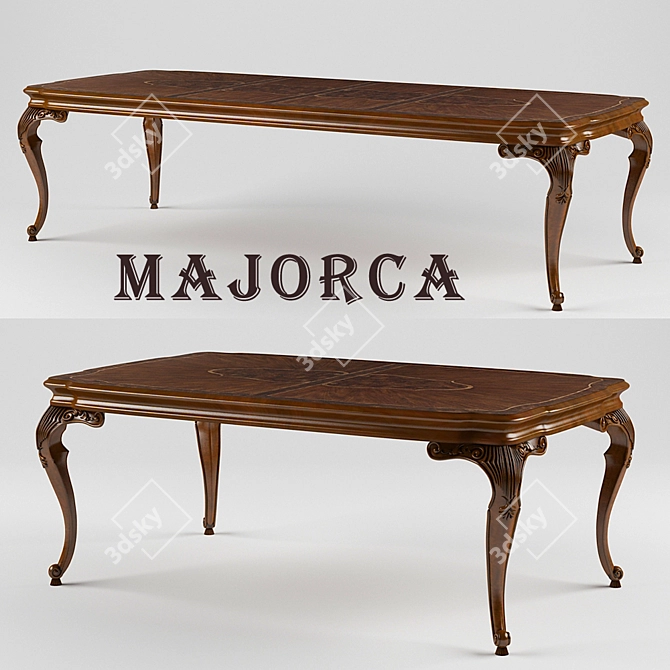 Elegant Majorca Dining Table 3D model image 1