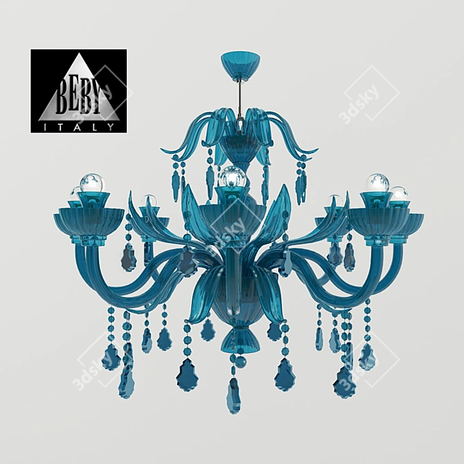 Handcrafted Murano Glass Chandelier: Beby Garden Party 3D model image 1