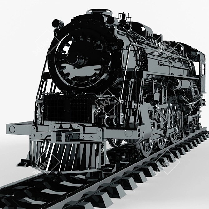 Vintage Train Toy 3D model image 2