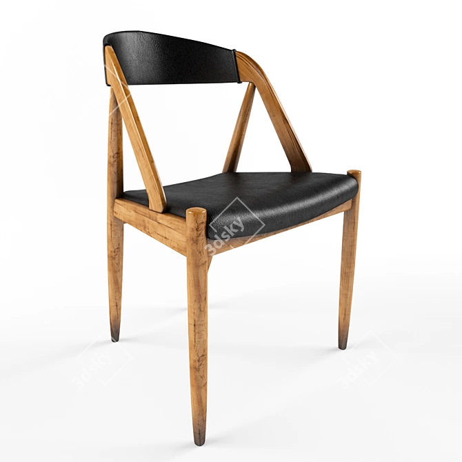 Vintage Danish Dinning Chair 3D model image 1
