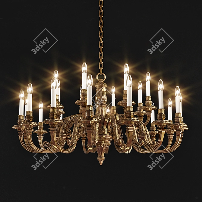 Customized Chandelier Design: Exquisitely Crafted 3D model image 1