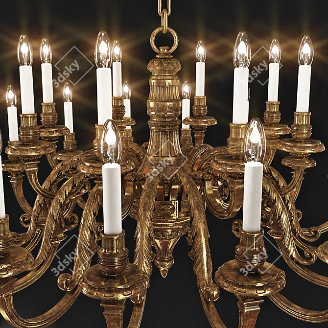 Customized Chandelier Design: Exquisitely Crafted 3D model image 2