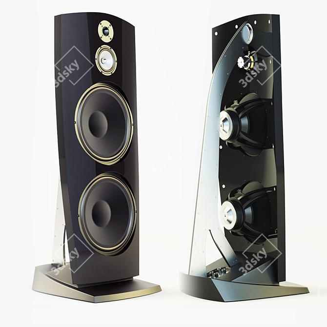 JAMO R909 Floorstanding Speakers 3D model image 2