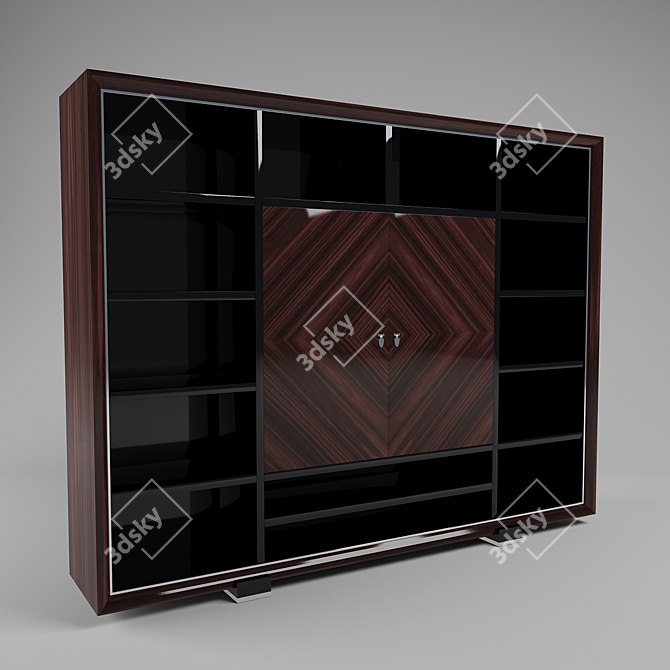 Classic Style Bookshelf - 2400*400*2100 3D model image 1