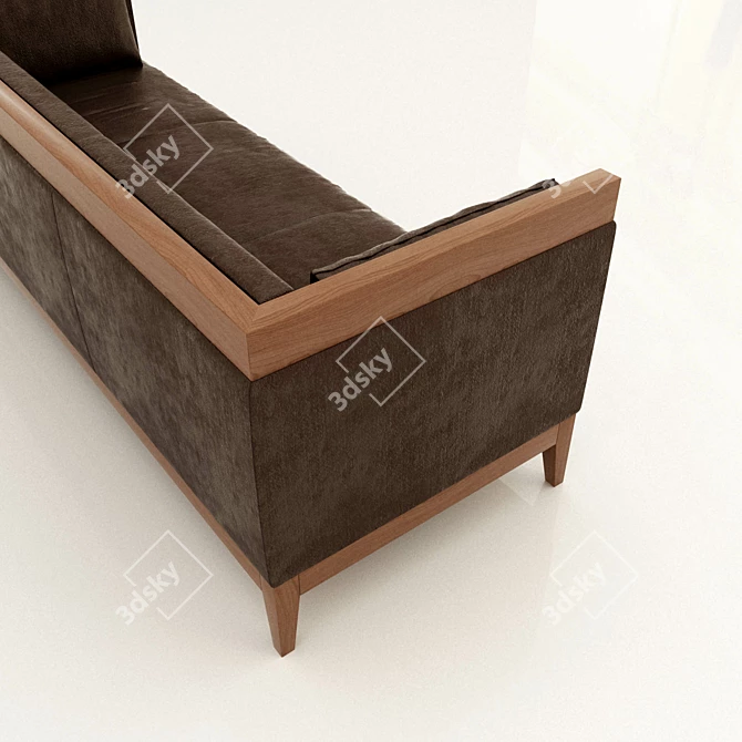 Elegant Hadley Hall Sofa 3D model image 2