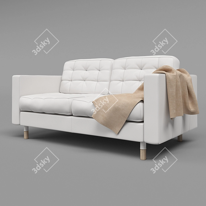 Elegant Landskrona Sofa 3D model image 2