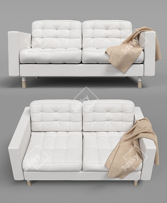 Elegant Landskrona Sofa 3D model image 3