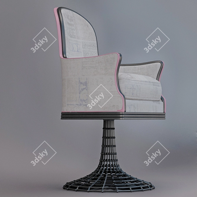 Ethnic Rotating Chair 3D model image 3