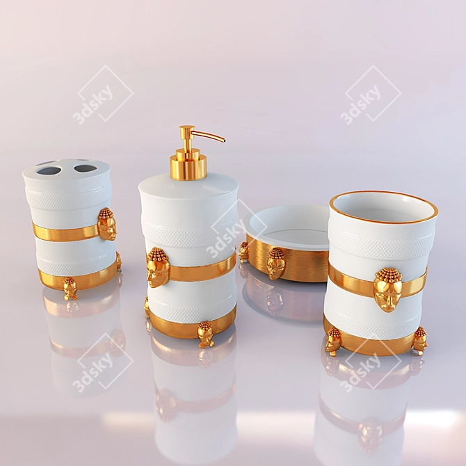 Classic Bathroom Decor 3D model image 1