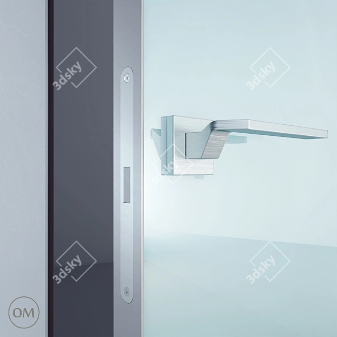 Modern Minimalist Aluminum Doors 3D model image 2