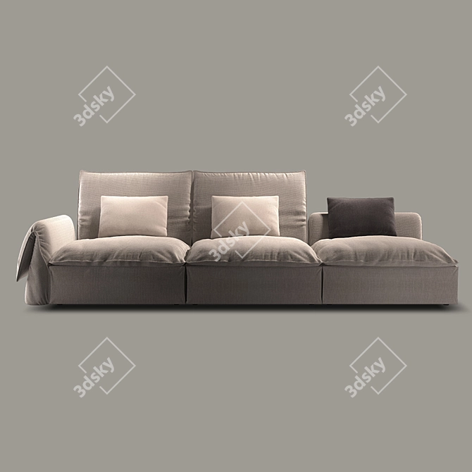 Elegant Saba Sofa: Ultimate Comfort 3D model image 1